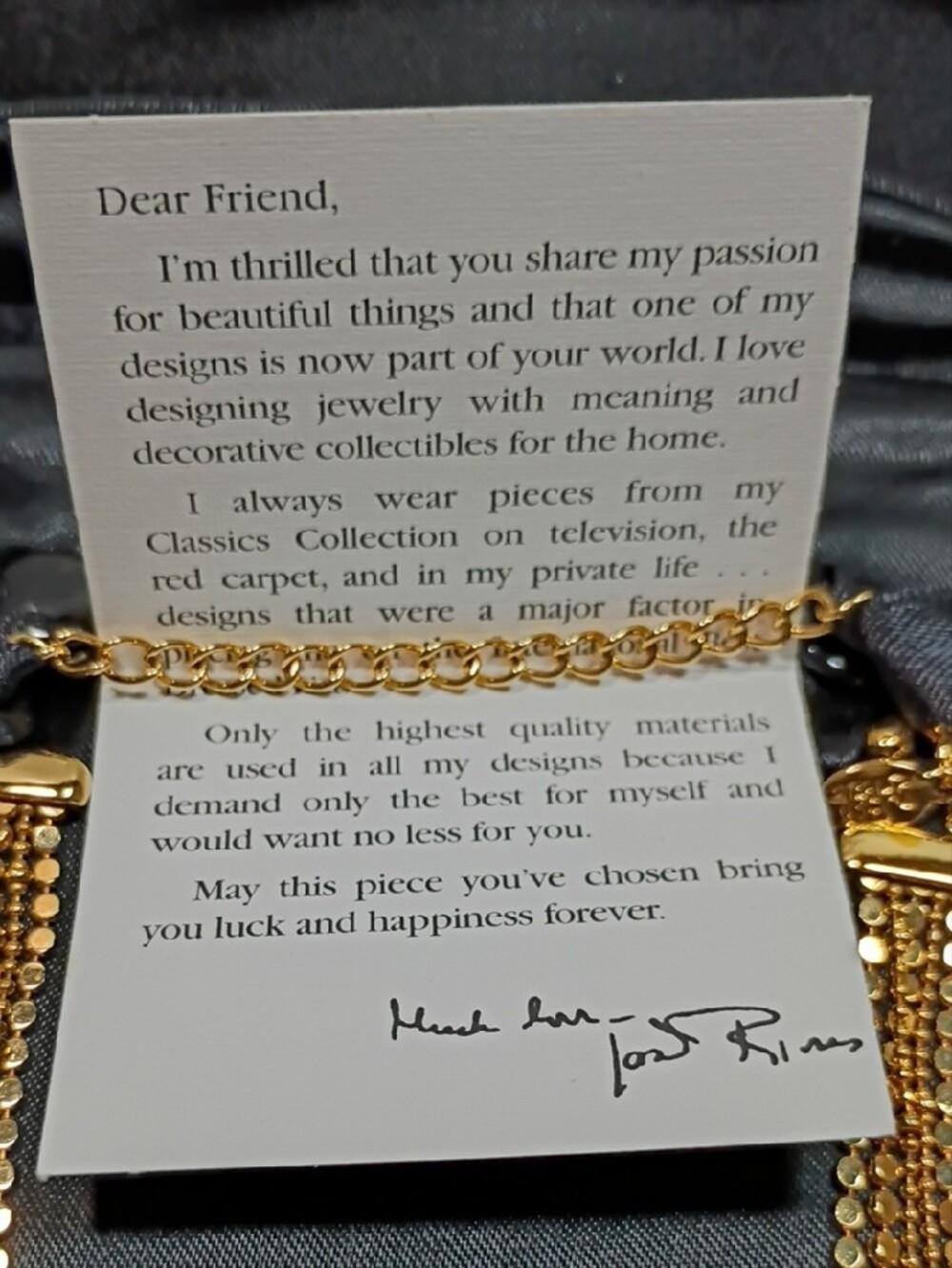 Joan Rivers Gold Multi-Strand Beaded Necklace New In Box - Picture 3 of 5